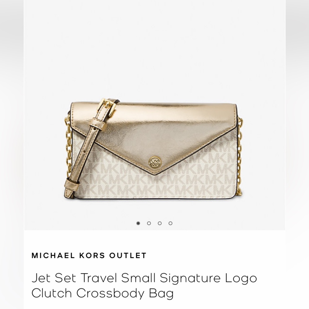 Michael Kors Travel Small Signature Logo Clutch Crossbody Bag
